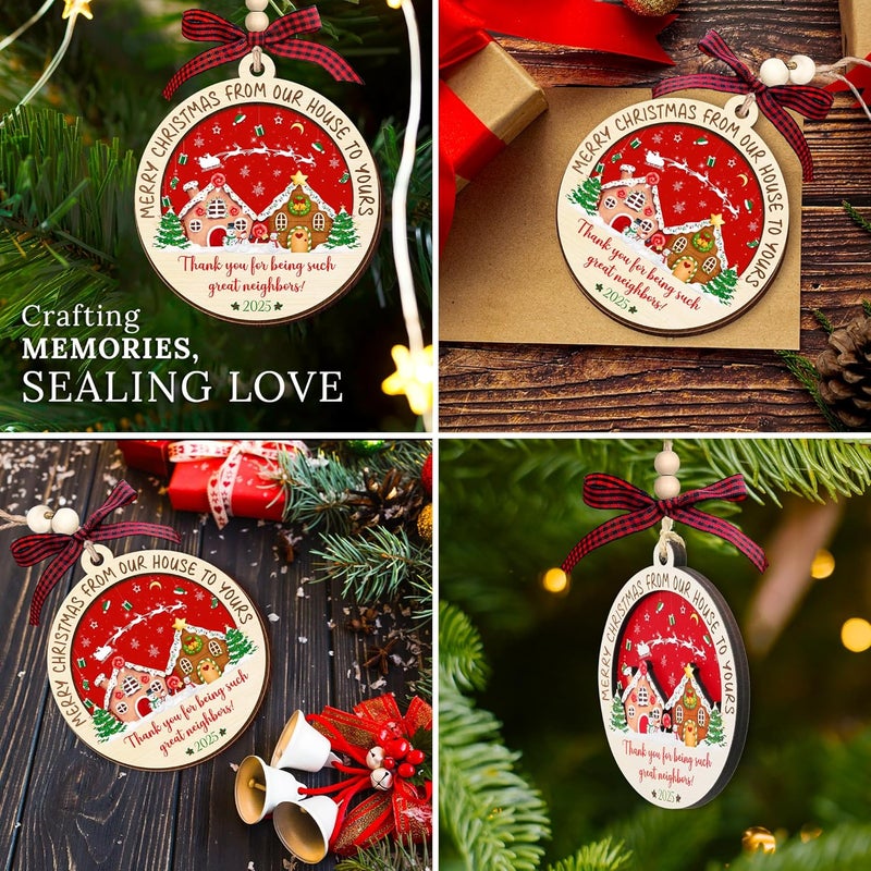 HEXMOZ Neighbor Christmas Ornaments 2025 - Christmas Neighbor Gifts - Gifts for Neighbors, Best Neighborhood Gift Ideas - Friendship Gift for Next Door Neighbors, Women, Men - Image 3